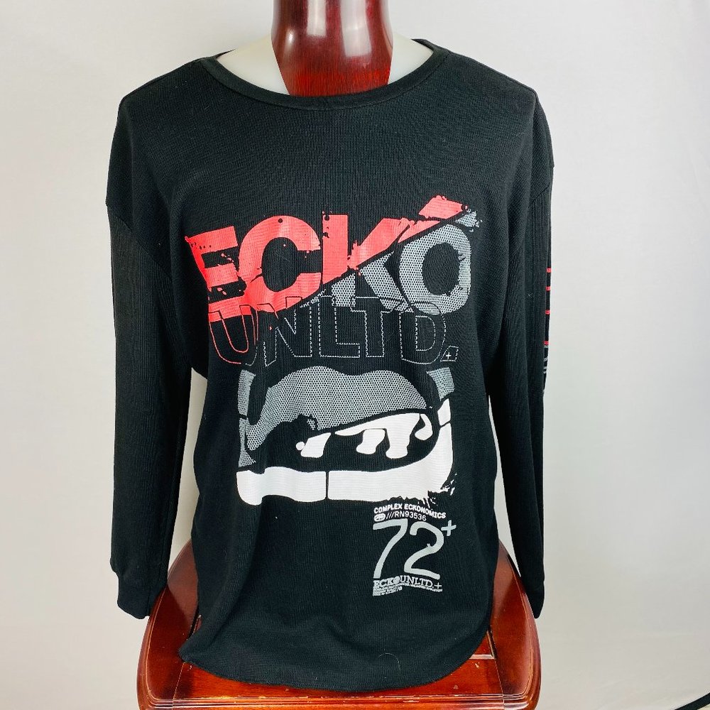 Ecko Unltd Complex Eckonomics Black Thermal Shirt - image 1